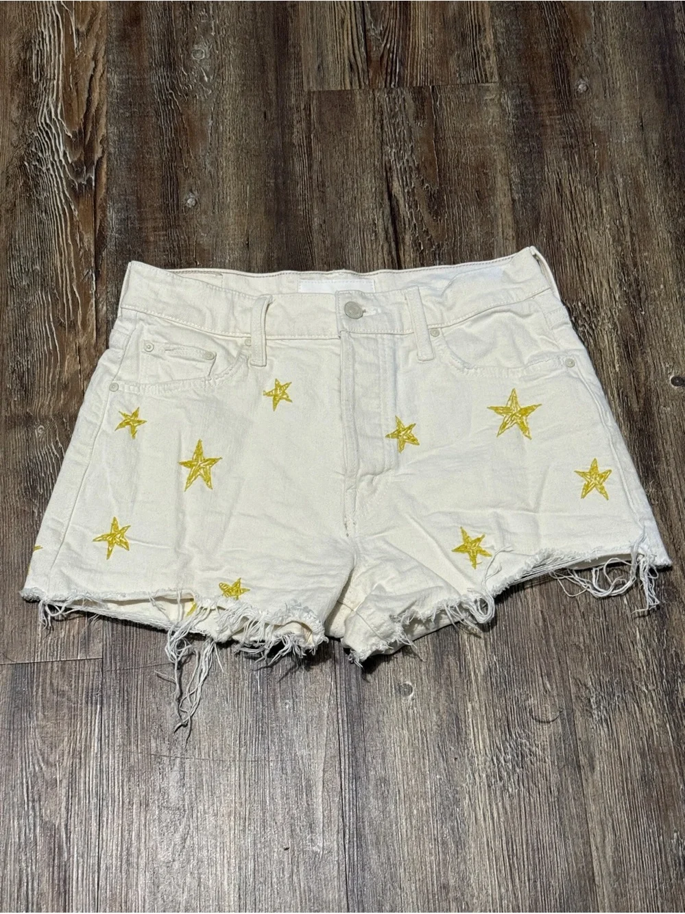 Mother Superior The Tomcat Kick Fray Shorts Women's 27 in Shoot For The Stars